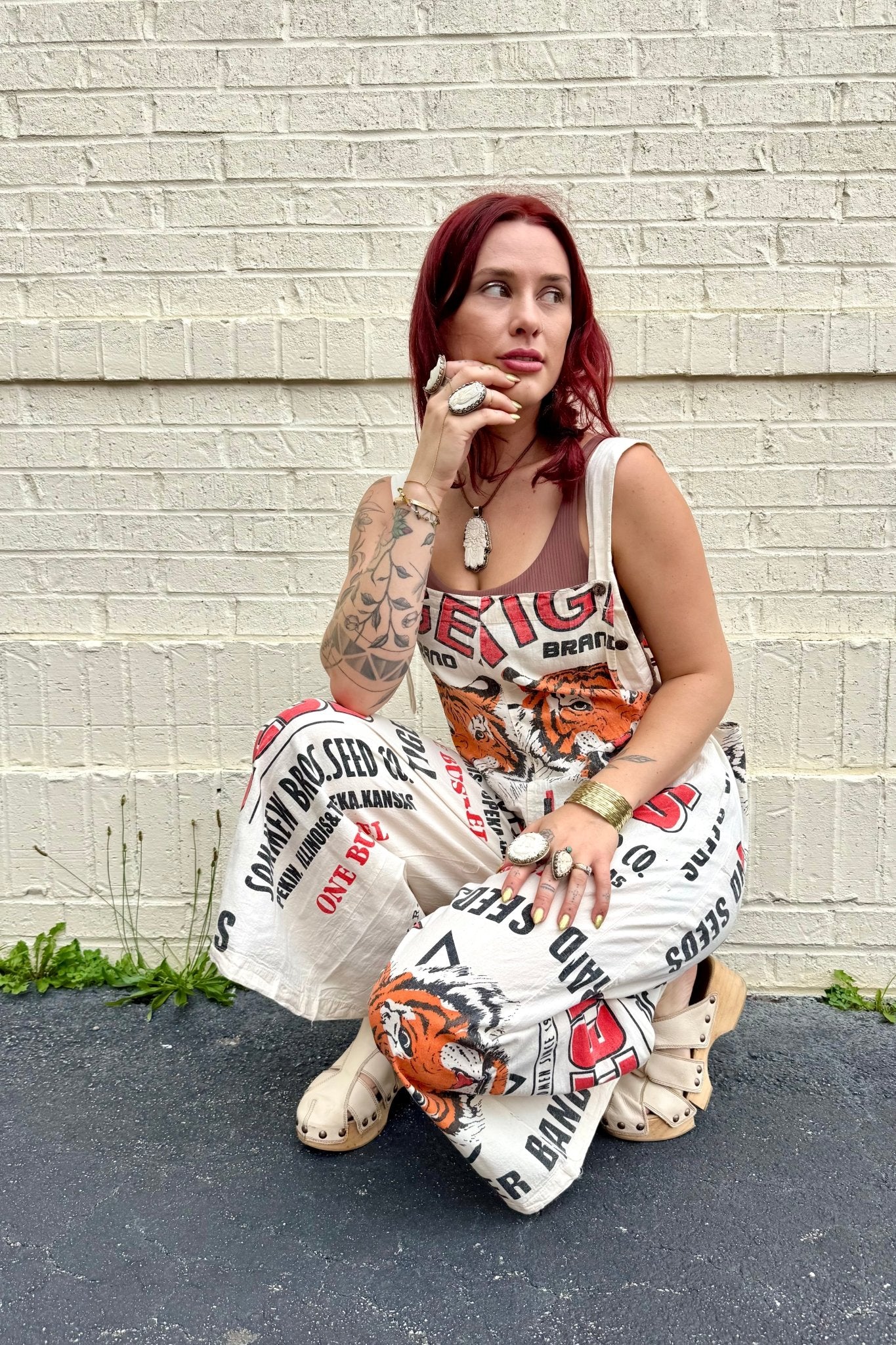 Tiger Jumpsuit Flour Sack - ivyandlavyboutique Kathmandu Imports