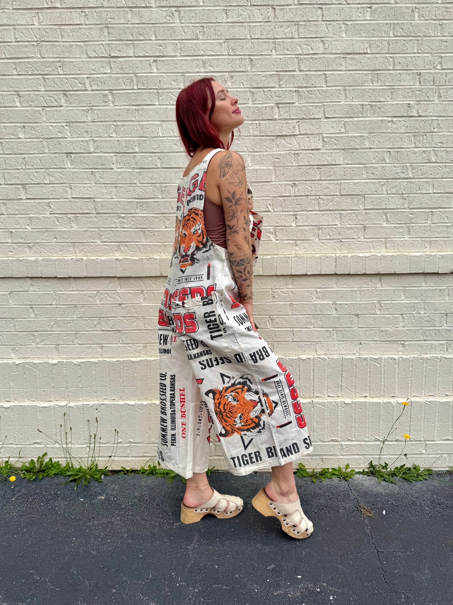 Tiger Jumpsuit Flour Sack - ivyandlavyboutique Kathmandu Imports