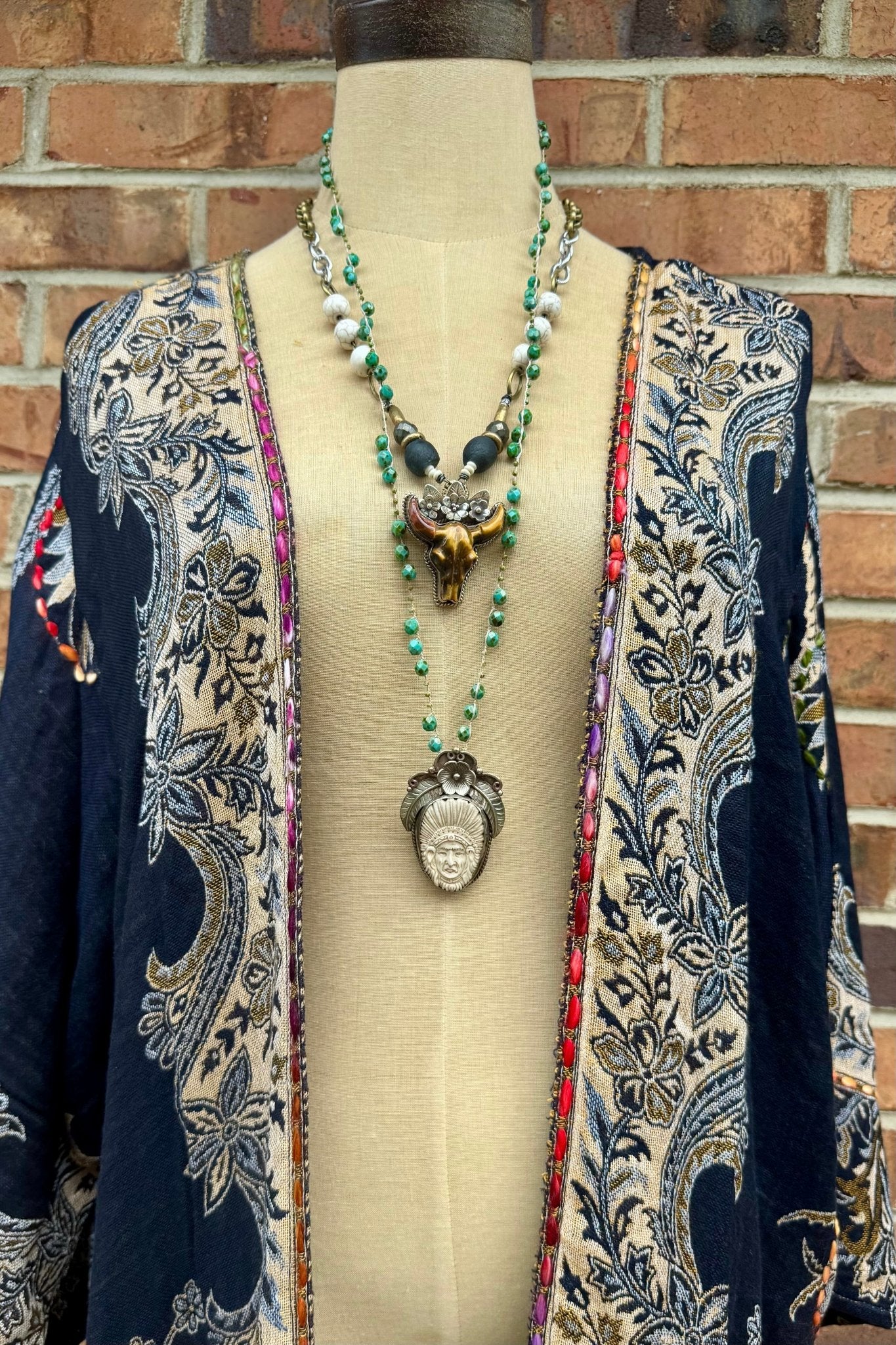 Tigerseye Bull Handmade Necklace - ivyandlavyboutique ivyandlavyboutique