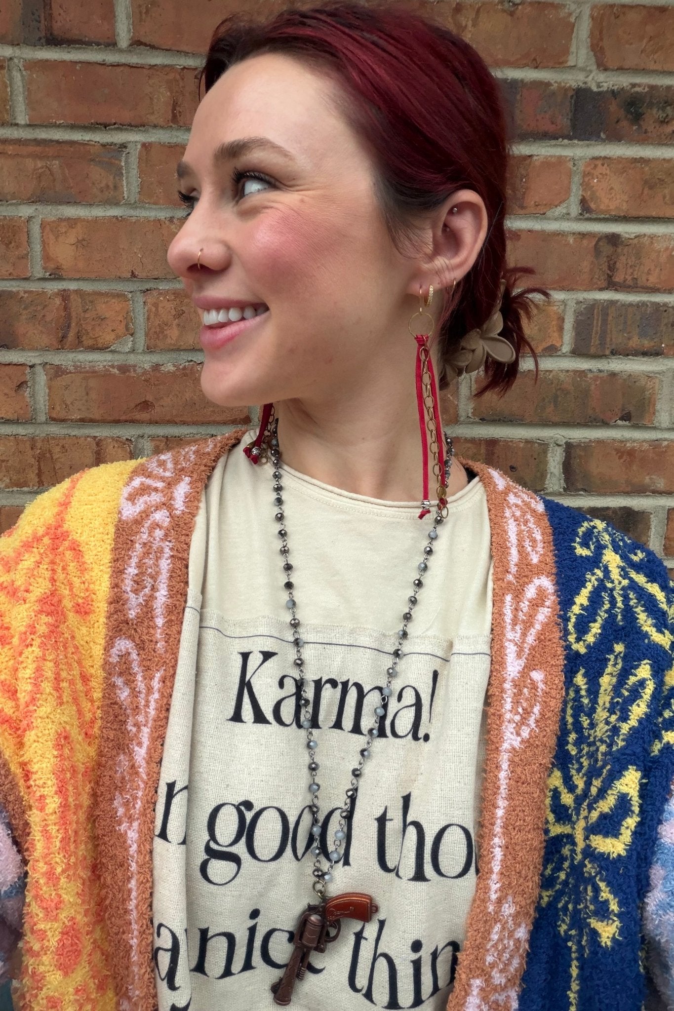 Tiny Toy Gun Necklace - ivyandlavyboutique Art by Amy