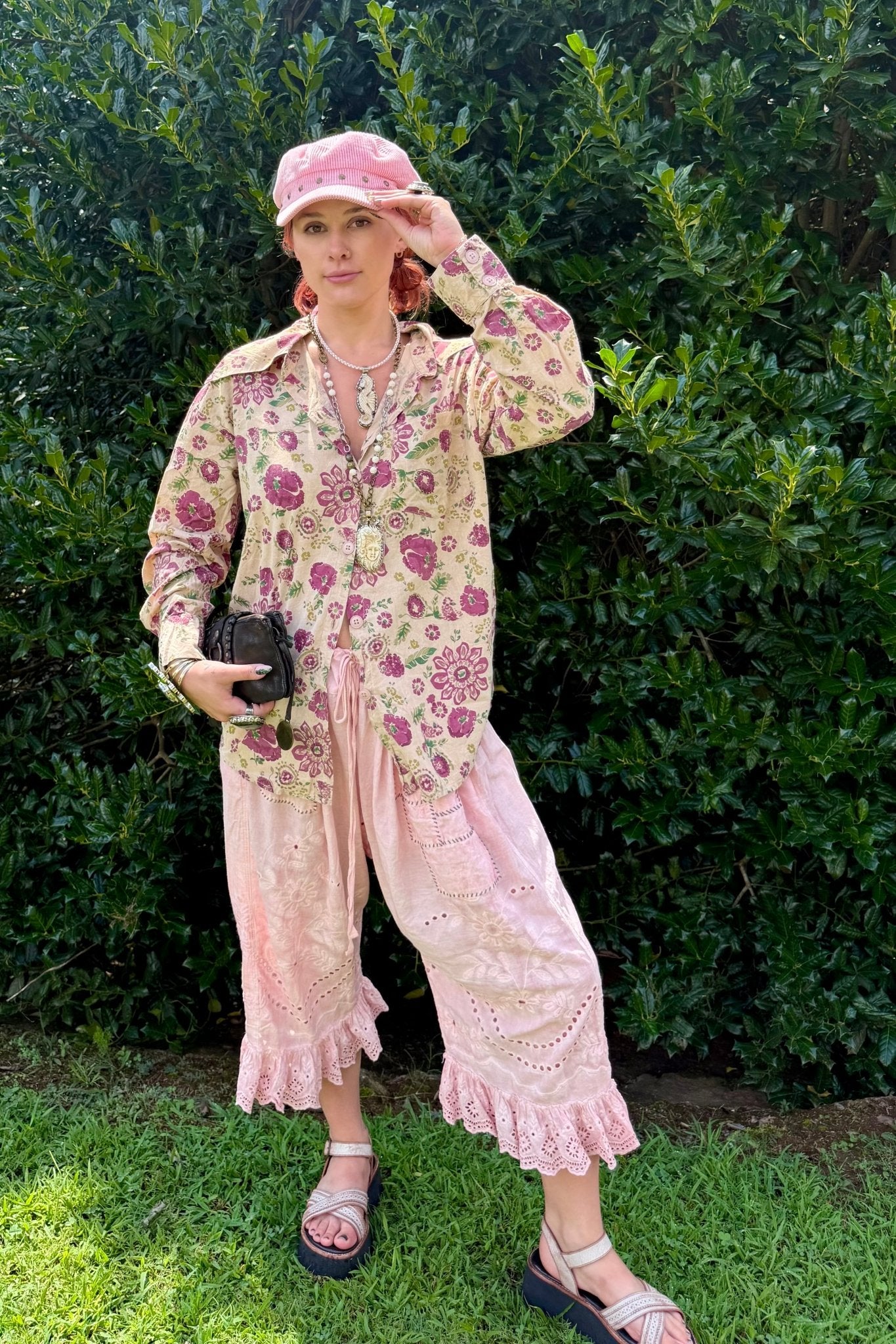 To The Point Floral Garden Shirt - ivyandlavyboutique Jaded Gypsy
