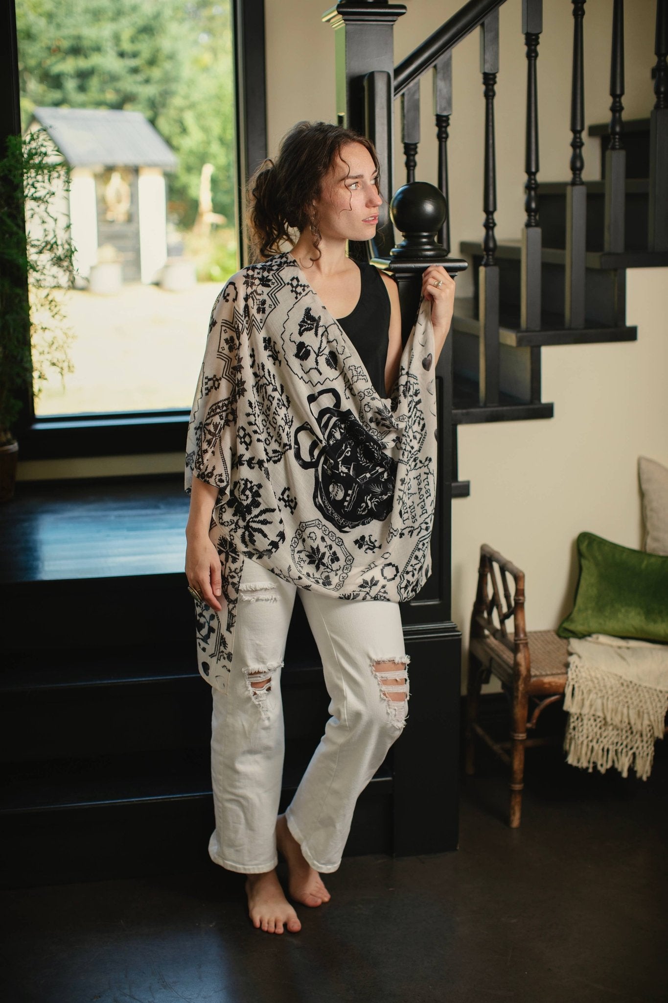 Token of Love Printed Scarf - ivyandlavyboutique Market of Stars (USA)