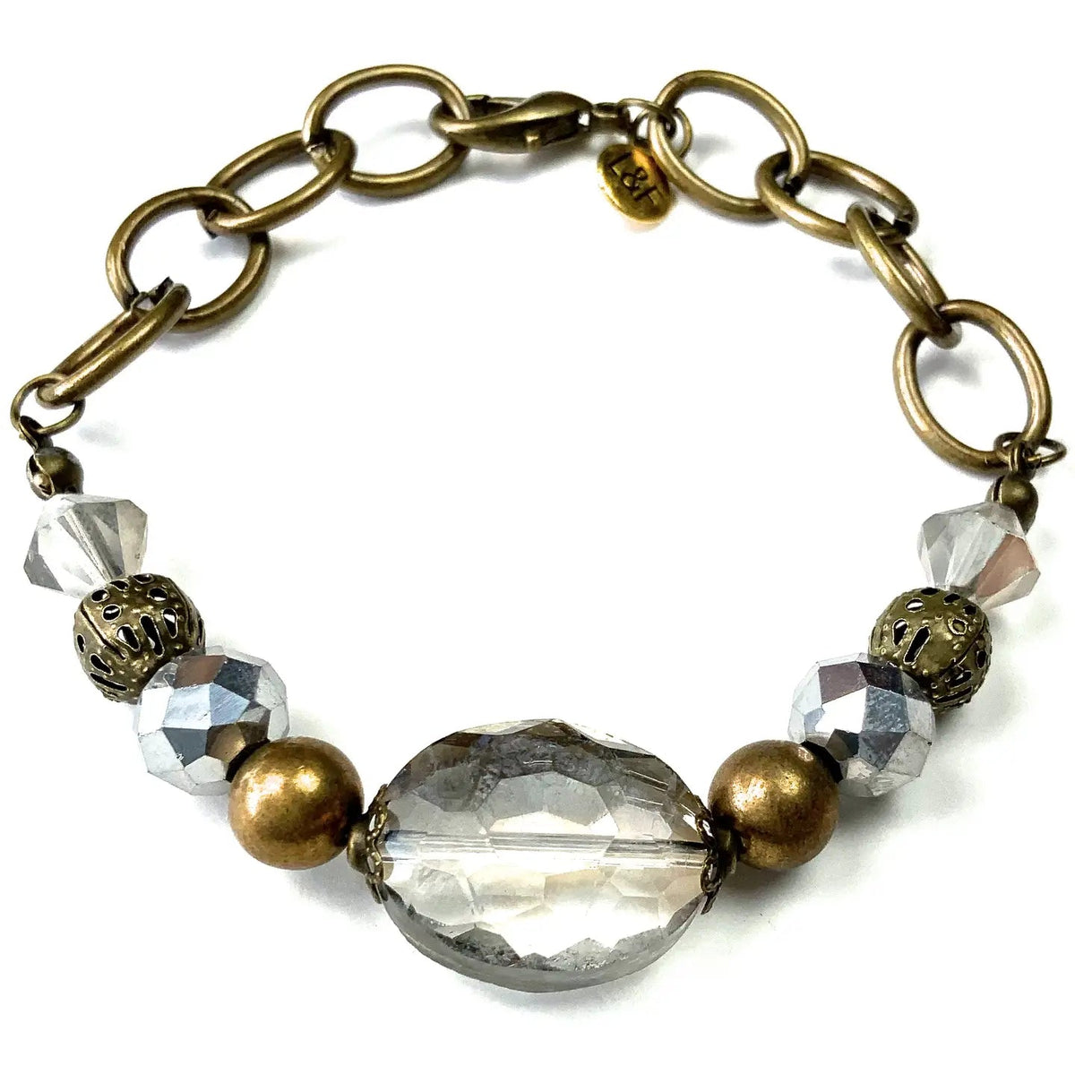 TPG404 Br-Beaded W/Chain & Clasp - ivyandlavyboutique Lost & Found Trading