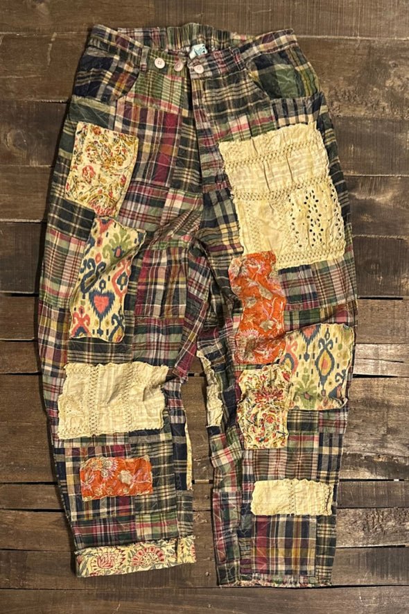 Traveling On Pants - Patch Medley - ivyandlavyboutique Jaded Gypsy