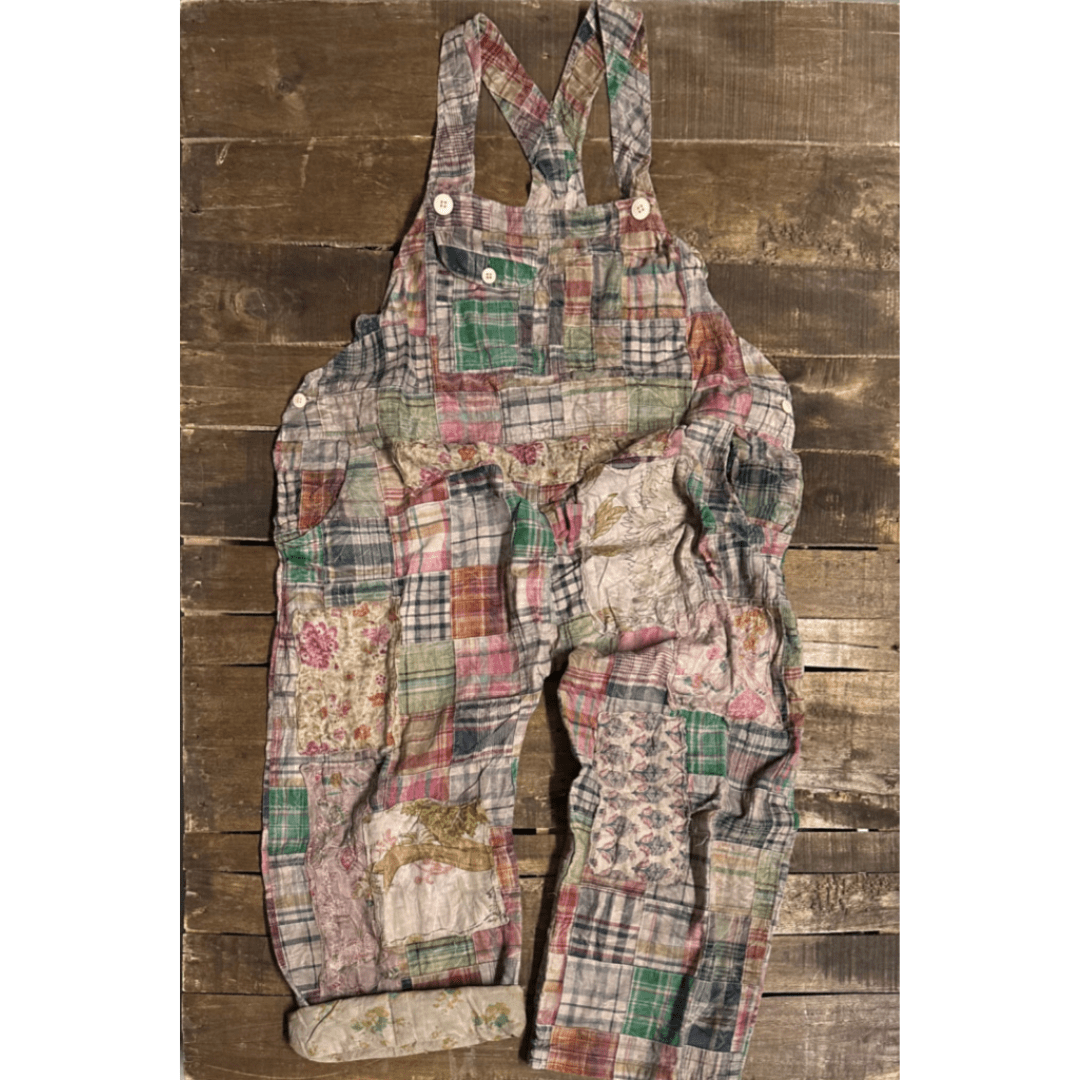 Travels Await Overalls - Navy Plaid: One Size - ivyandlavyboutique Jaded Gypsy