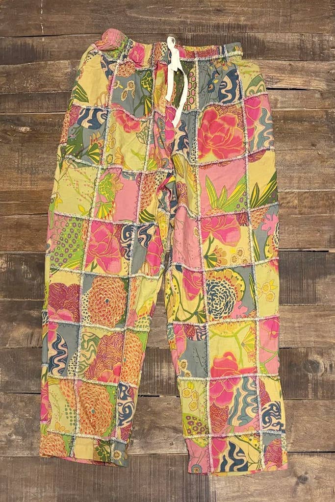 Tropical Paradise Patched Pant - ivyandlavyboutique Jaded Gypsy