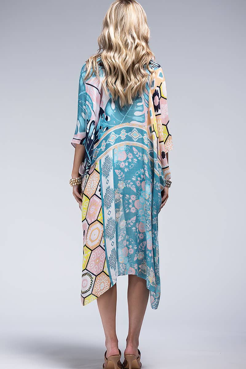 Tropical Pattern Kimono - ivyandlavyboutique Urbanista