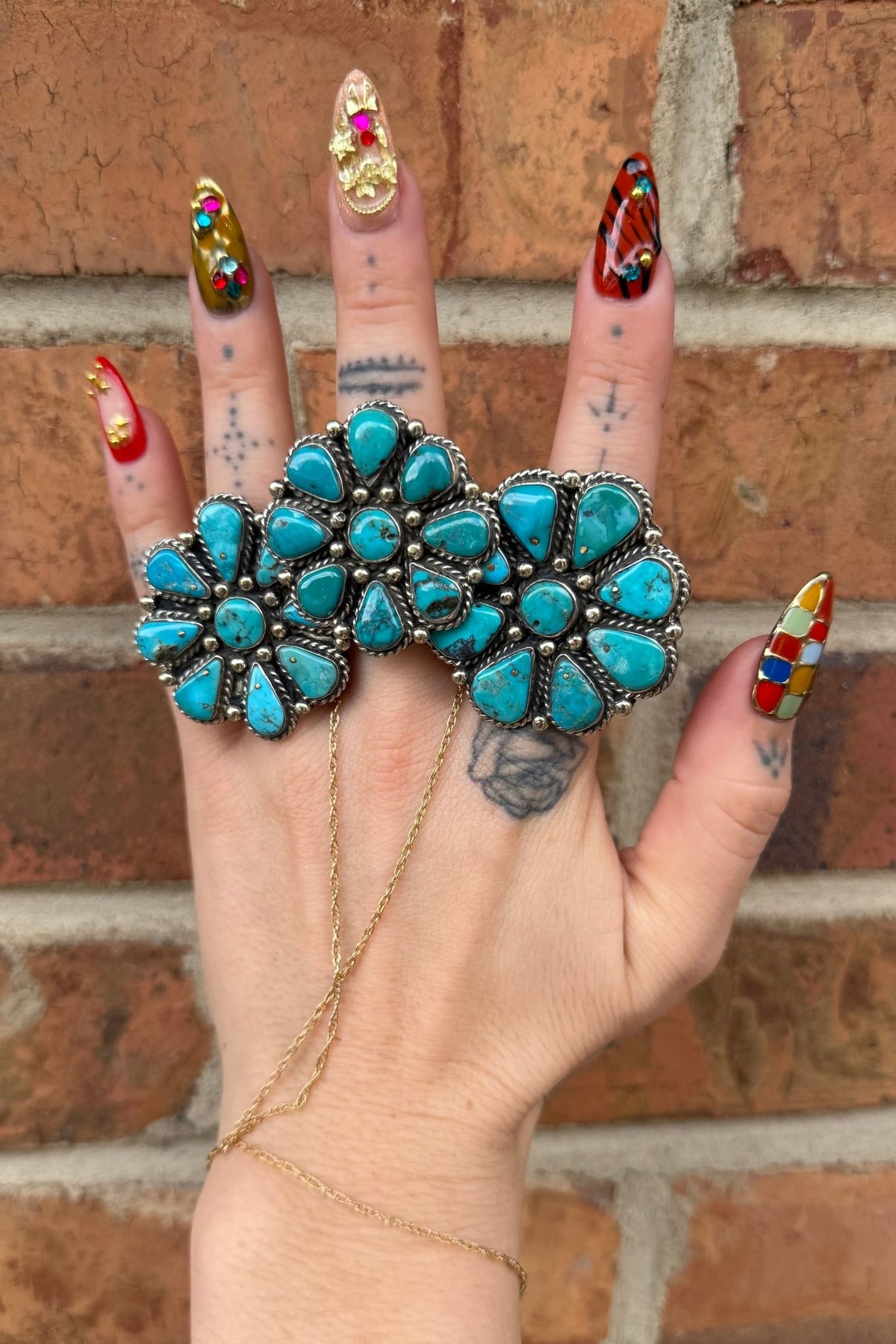 Turquoise Flower Ring - Boho Wanderlust Boutique Boho Wanderlust Boutique