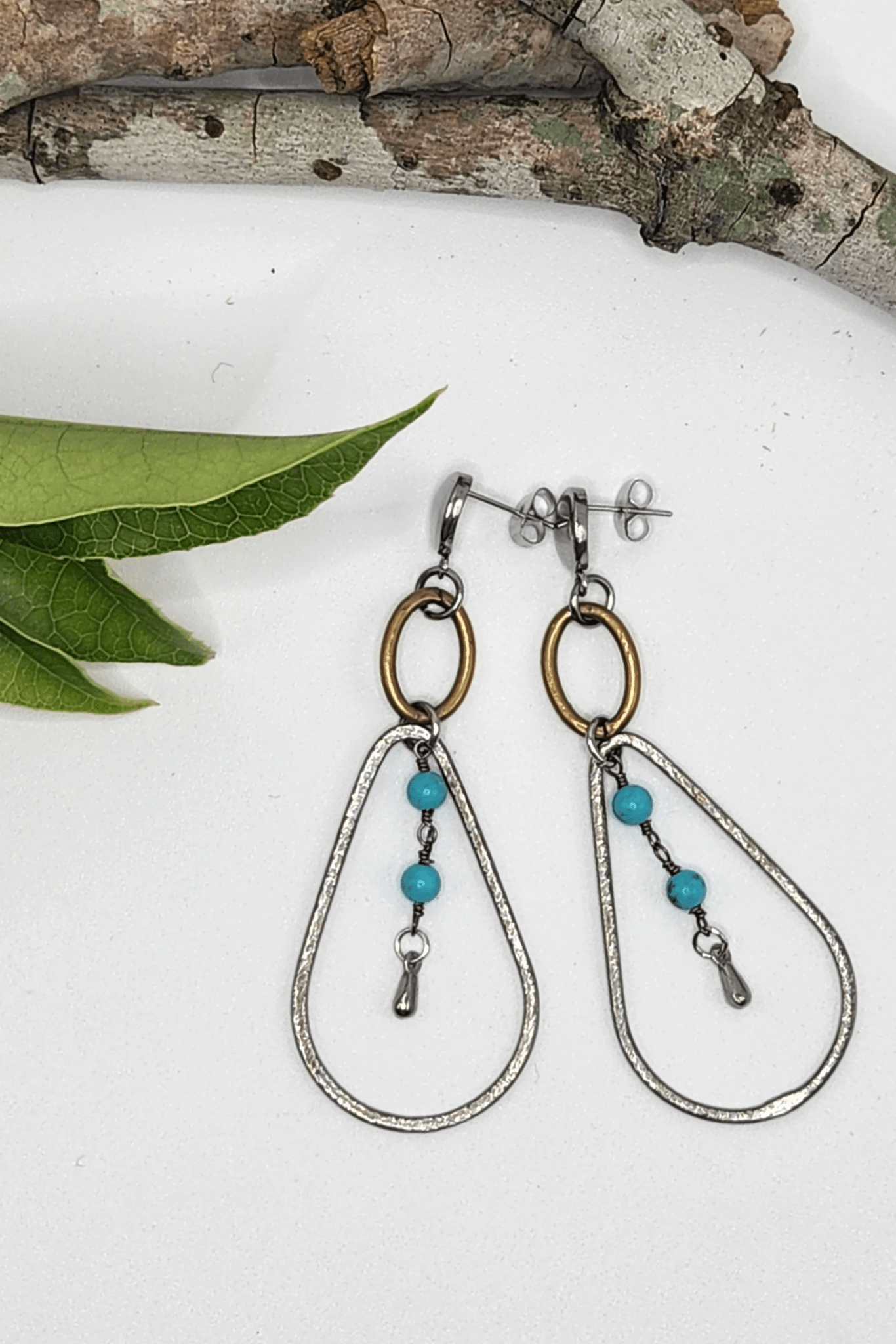 Turquoise Tear Drop Earrings - ivyandlavyboutique Spirit Lala