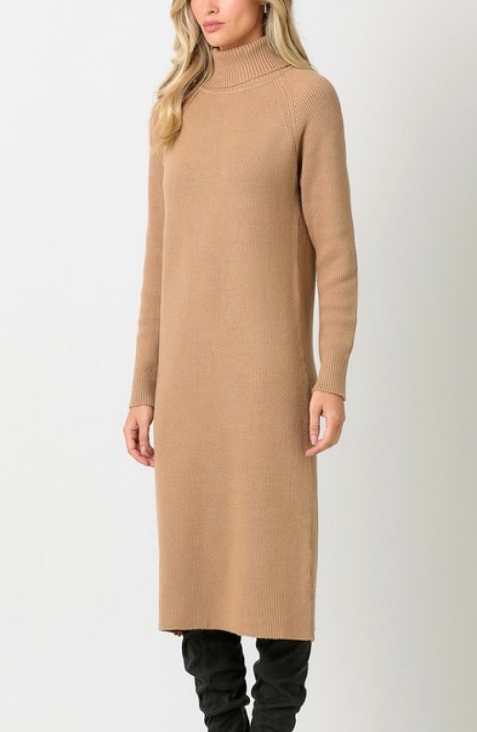 Turtle Neck Sweater Dress - ivyandlavyboutique ivyandlavyboutique