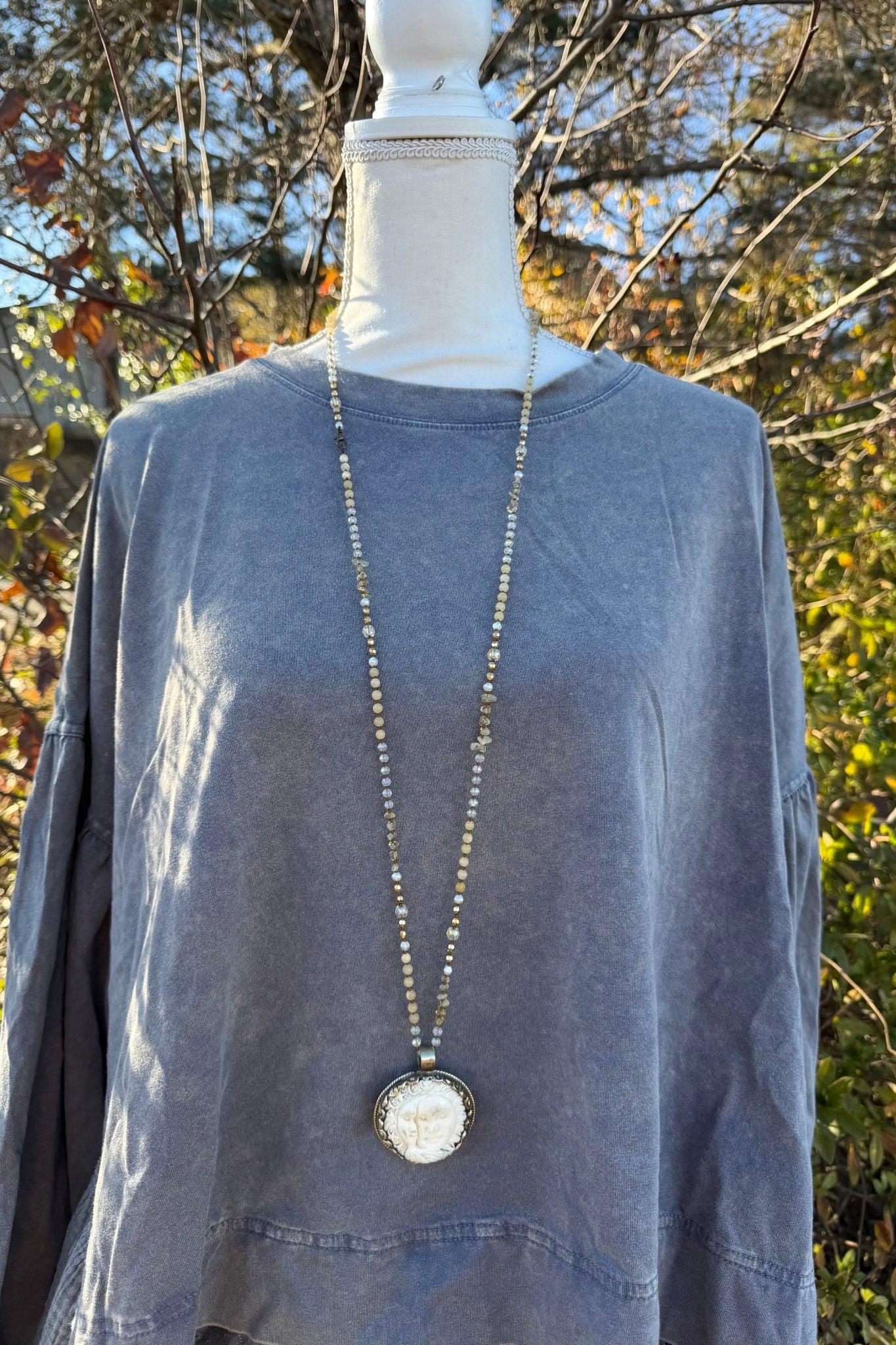 Two in Love Face Necklace - ivyandlavyboutique ivyandlavyboutique