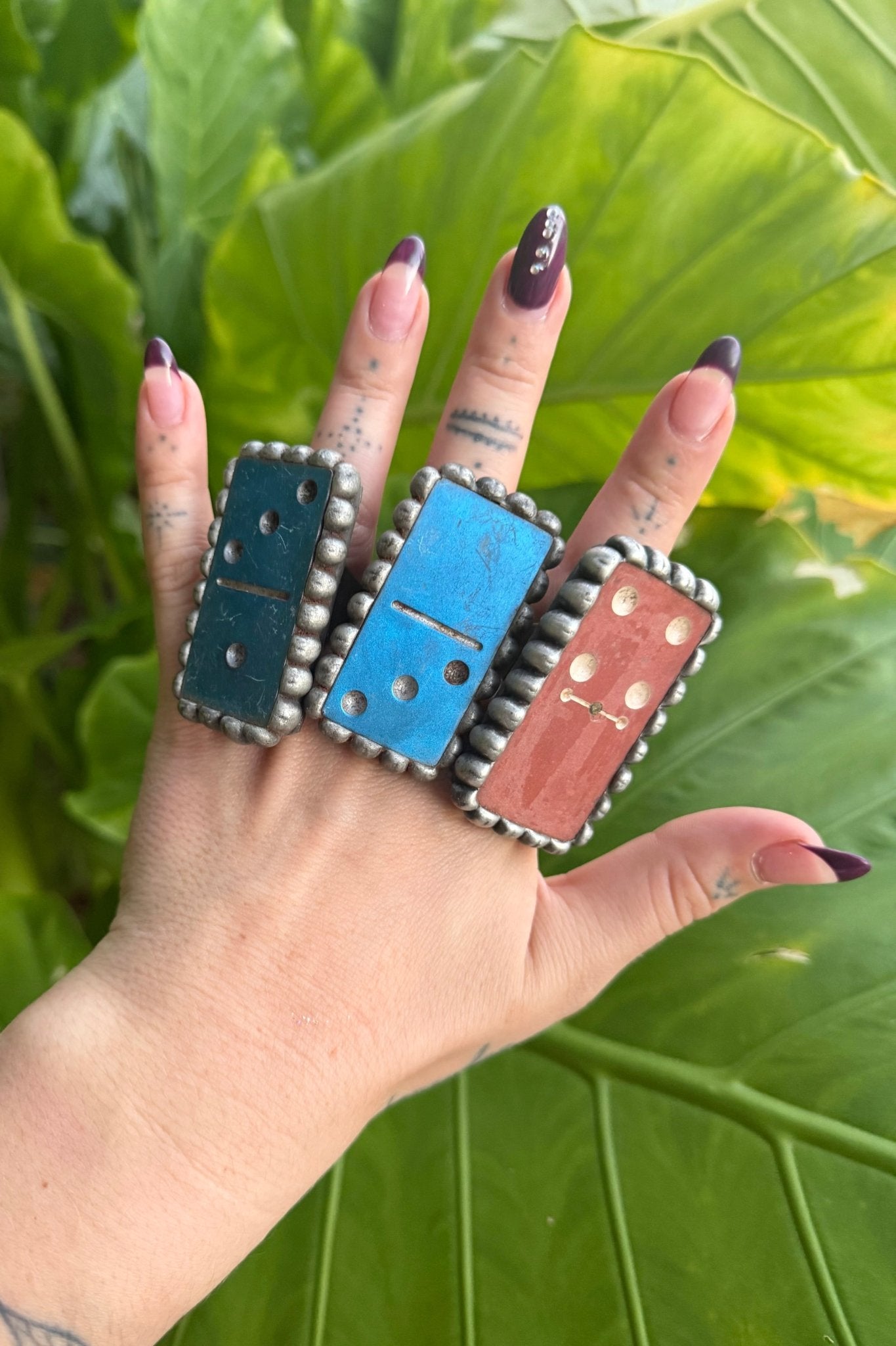 Vintage Distressed Domino Ring - ivyandlavyboutique ivyandlavyboutique