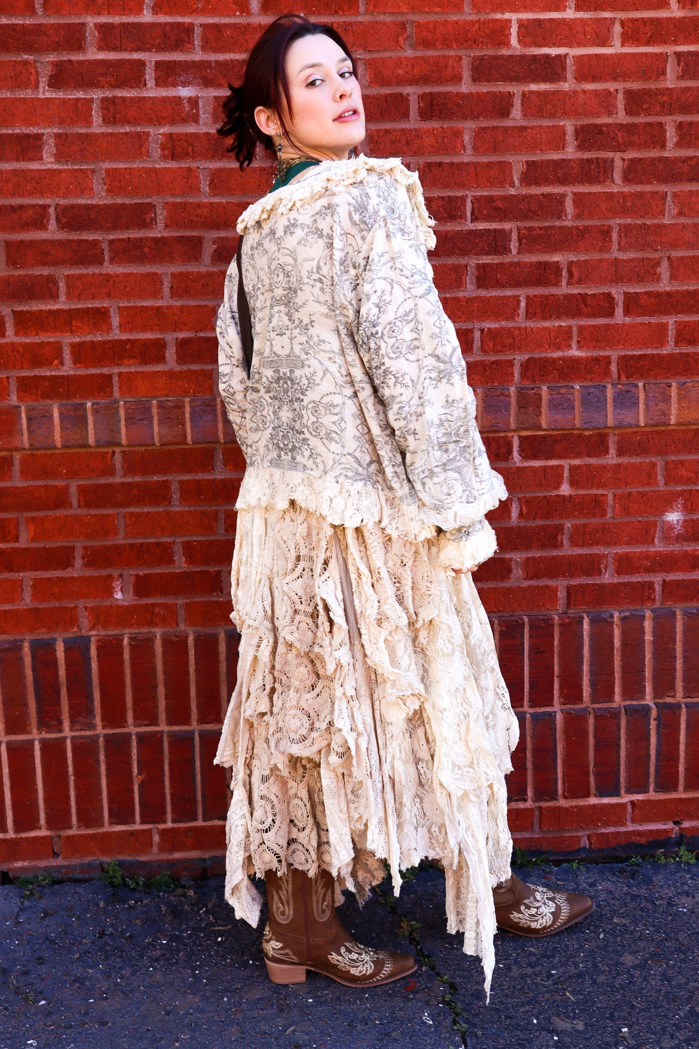Vintage Lace Toile Shacket - ivyandlavyboutique A Rare Bird Shop