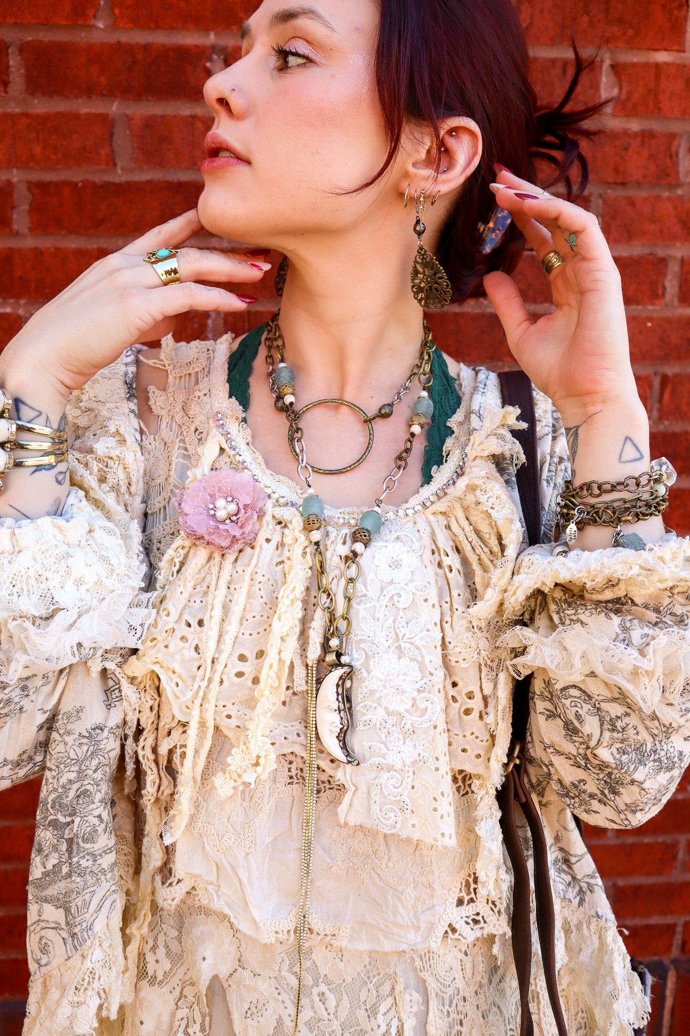 Vintage Lace Toile Shacket - ivyandlavyboutique A Rare Bird Shop
