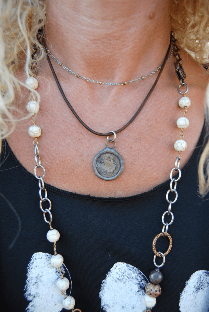 Vintage Leather Coin Choker - ivyandlavyboutique Spirit Lala