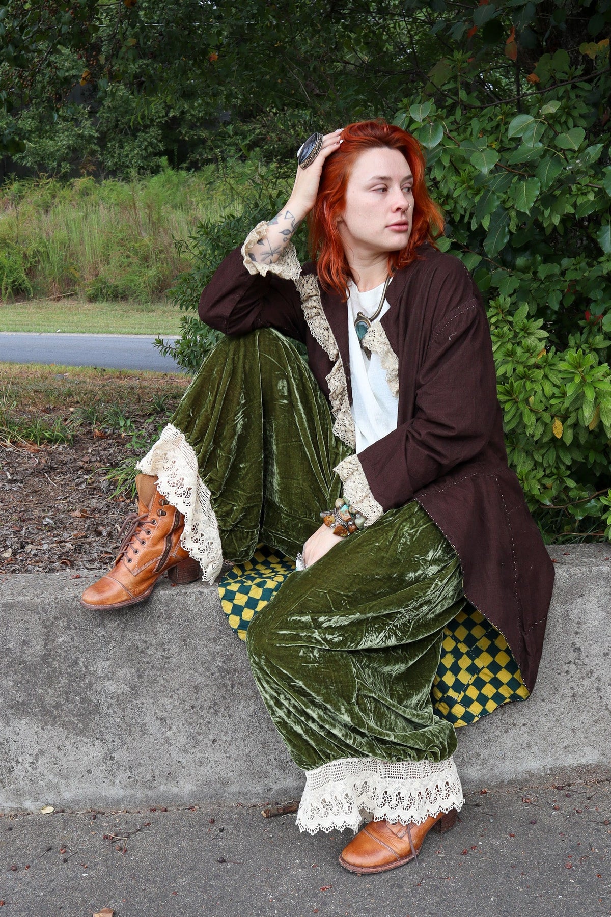Vintage Romance Bloomers in Olive - ivyandlavyboutique Jaded Gypsy