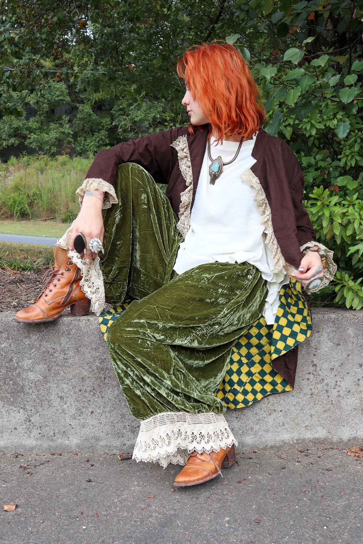 Vintage Romance Bloomers in Olive - ivyandlavyboutique Jaded Gypsy