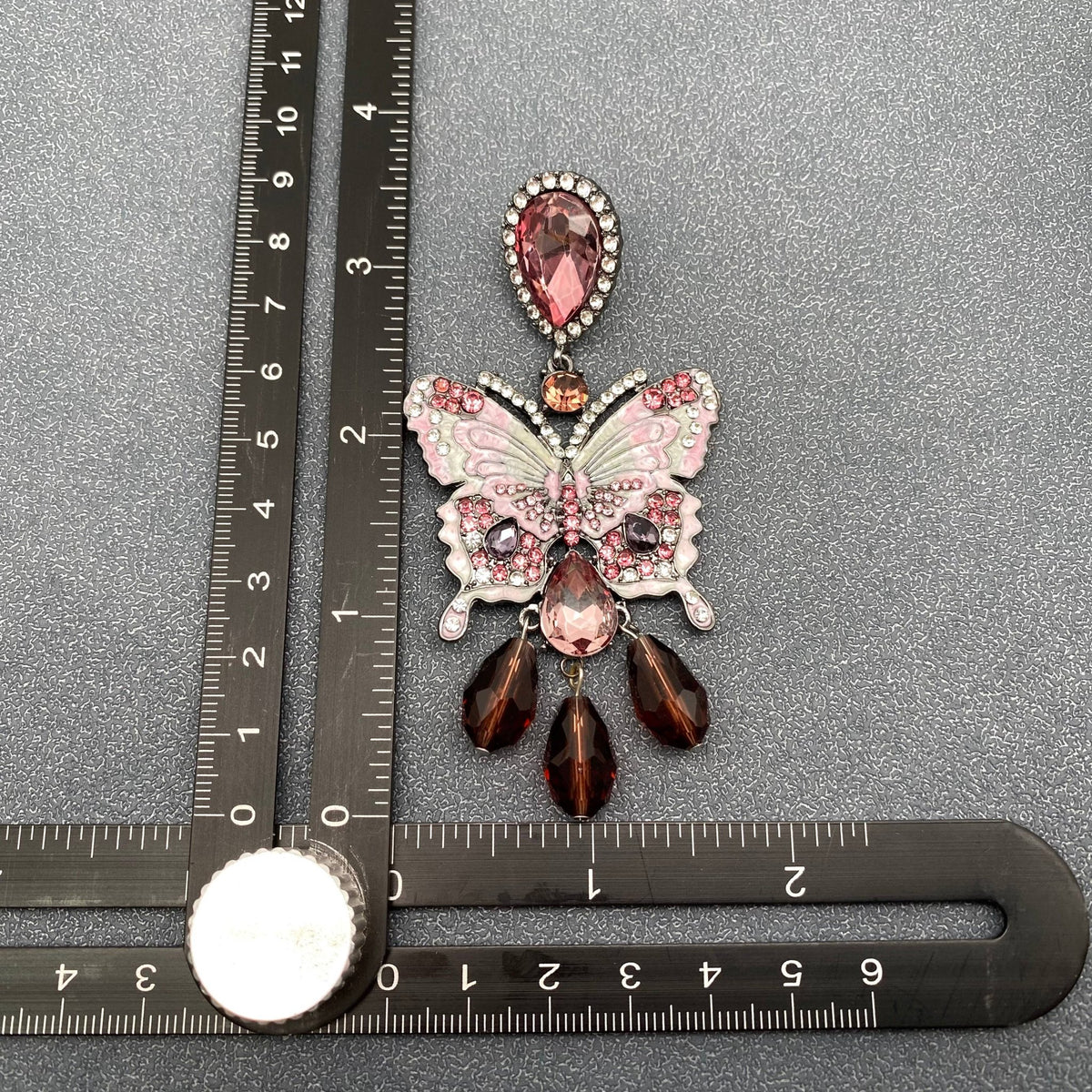 Vintage Sparkling Elegant Rhinestone Butterfly Charm Earring - ivyandlavyboutique Mio Queena
