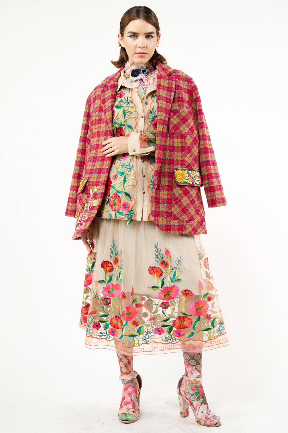 Vintage Tulips Skirt - ivyandlavyboutique Aratta