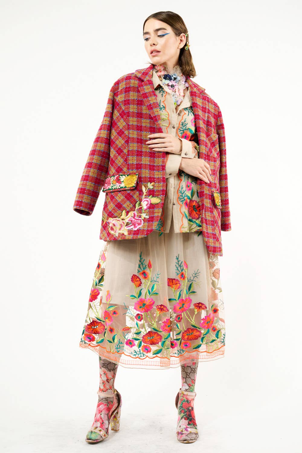 Vintage Tulips Skirt - ivyandlavyboutique Aratta