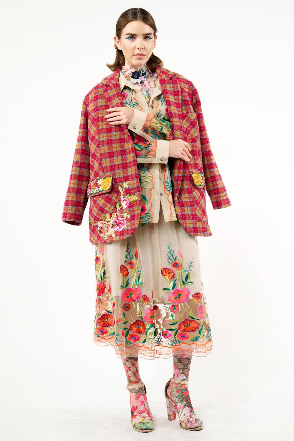 Vintage Tulips Skirt - ivyandlavyboutique Aratta