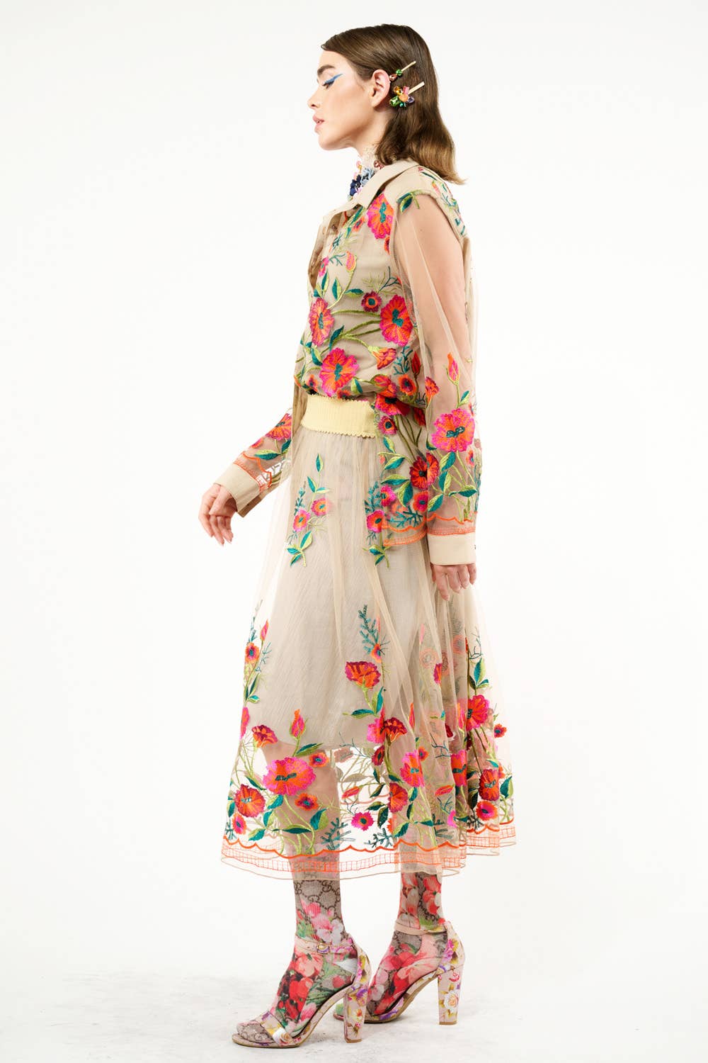 Vintage Tulips Skirt - ivyandlavyboutique Aratta