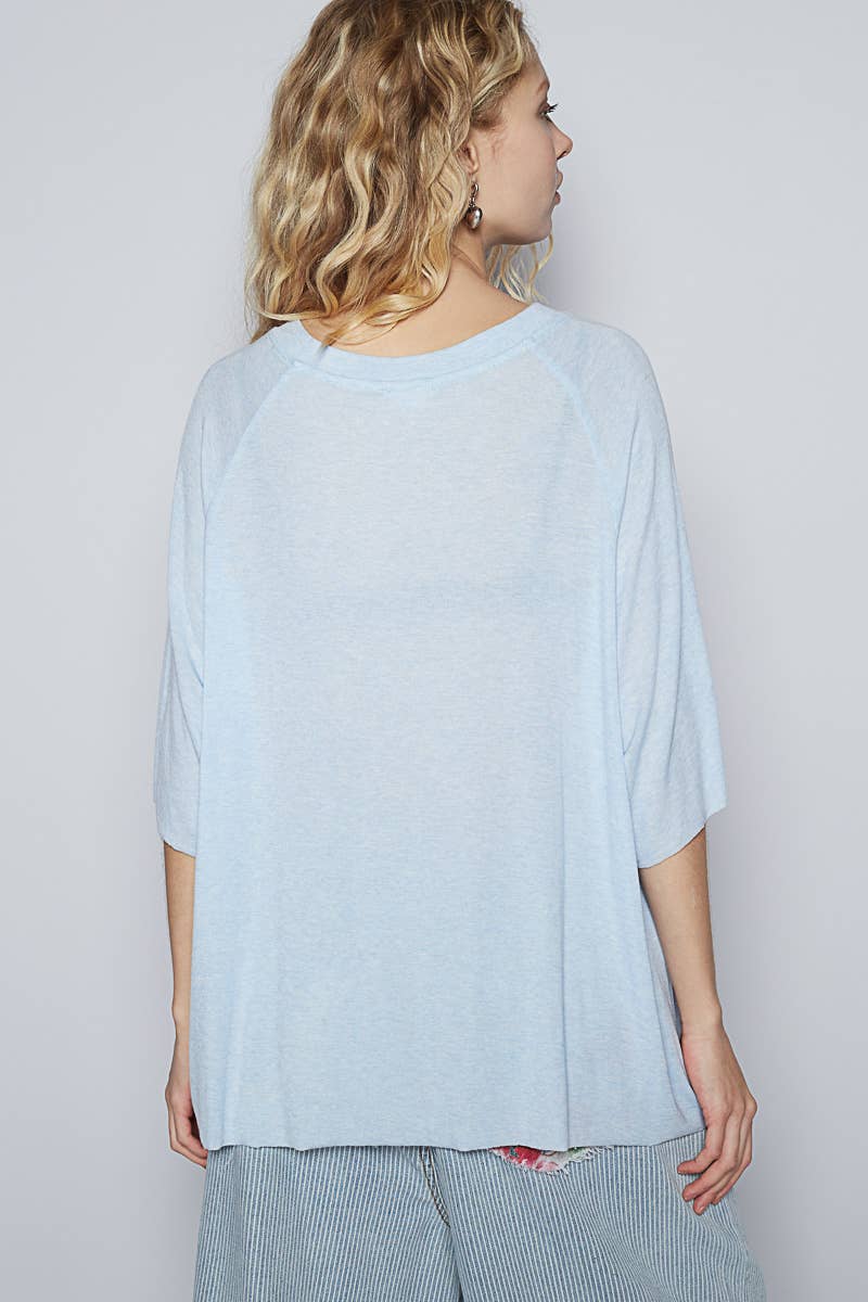 Vintage washed short sleeve front pocket solid top - ivyandlavyboutique Pol Clothing
