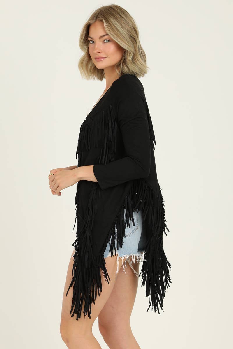 Western Chic Fringe Jacket - ivyandlavyboutique ANGIE