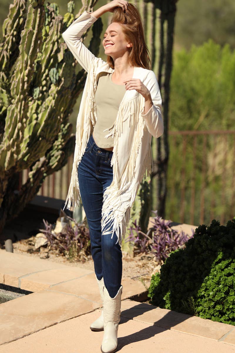 Western Chic Fringe Jacket - ivyandlavyboutique ANGIE