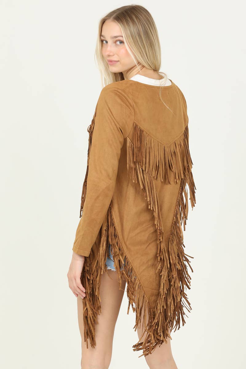 Western Chic Fringe Jacket - ivyandlavyboutique ANGIE