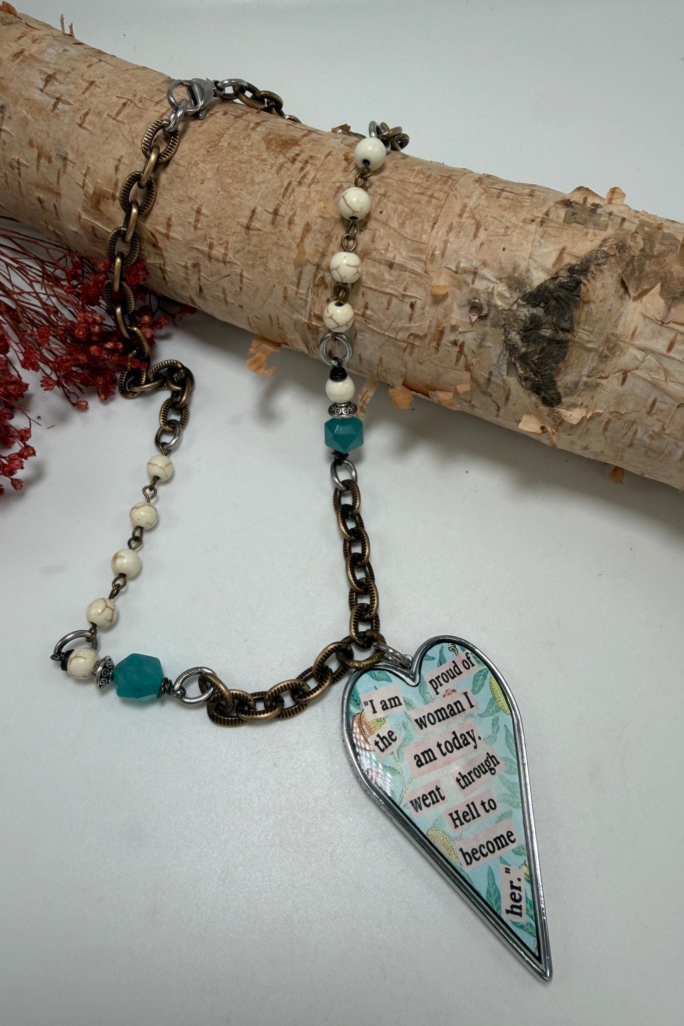 When God Made Man Abstract Heart Necklace - ivyandlavyboutique ivyandlavyboutique