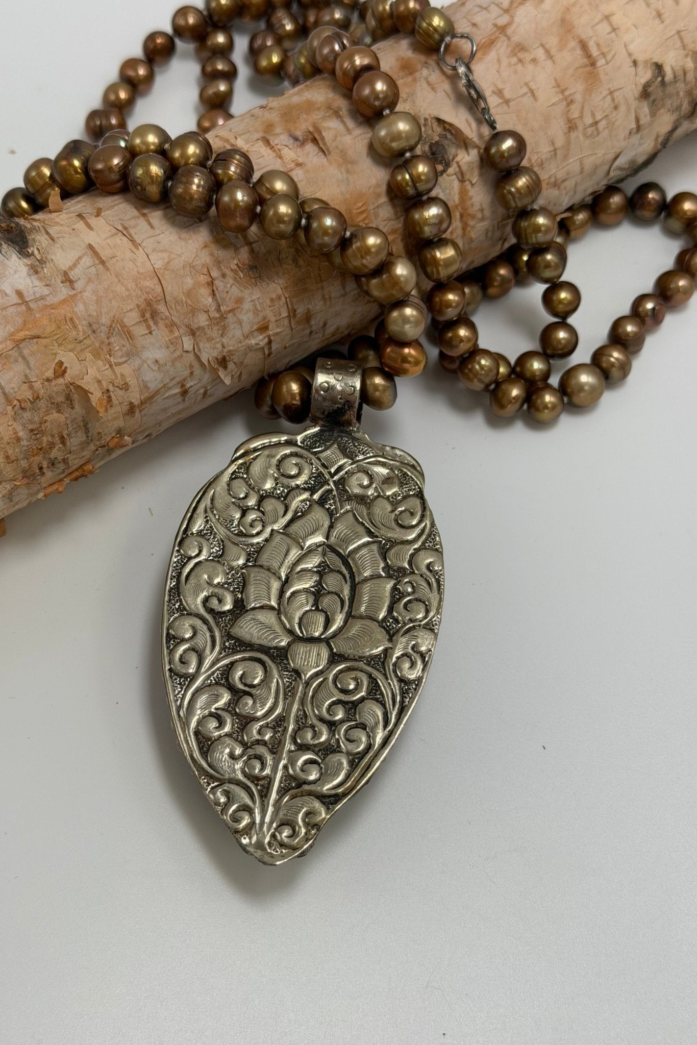 Wild & Loud Long Pearl Buffalo Necklace - ivyandlavyboutique ivyandlavyboutique