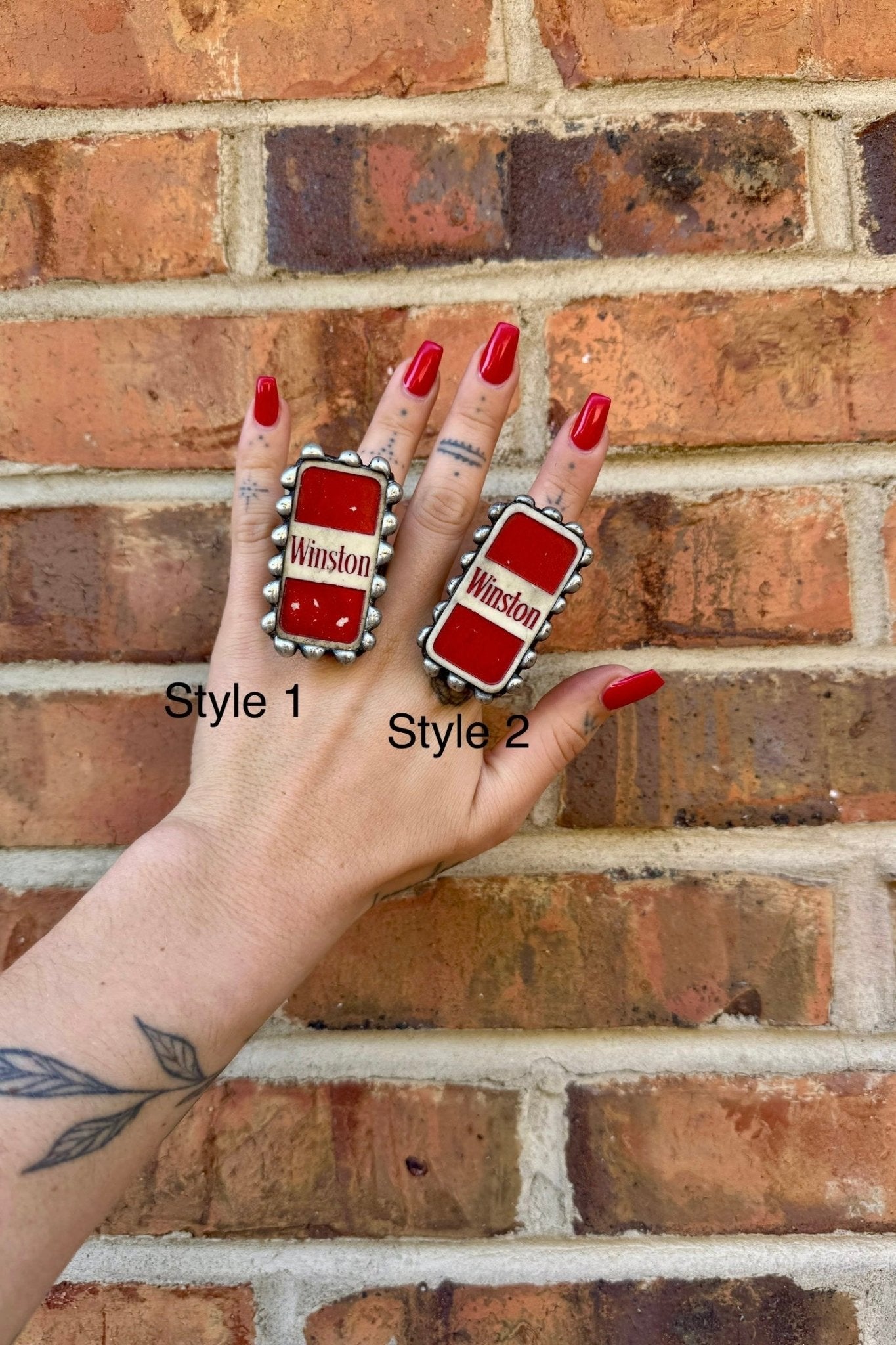 Winston Domino Metal Rings - ivyandlavyboutique Art by Amy