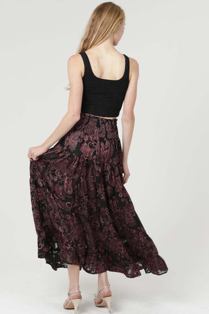 Winter Bliss Velvet Burnout Maxi - ivyandlavyboutique ANGIE