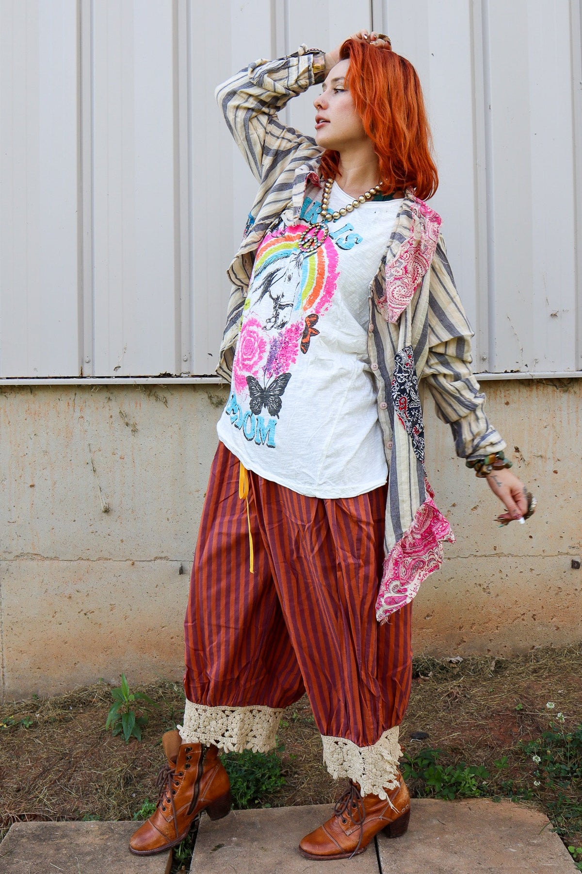 Worn and Weathered Tee - Derby - ivyandlavyboutique Jaded Gypsy