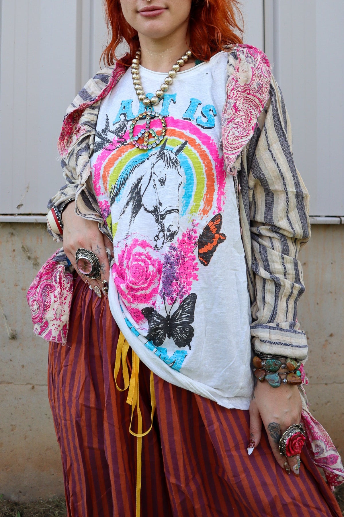 Worn and Weathered Tee - Derby - ivyandlavyboutique Jaded Gypsy