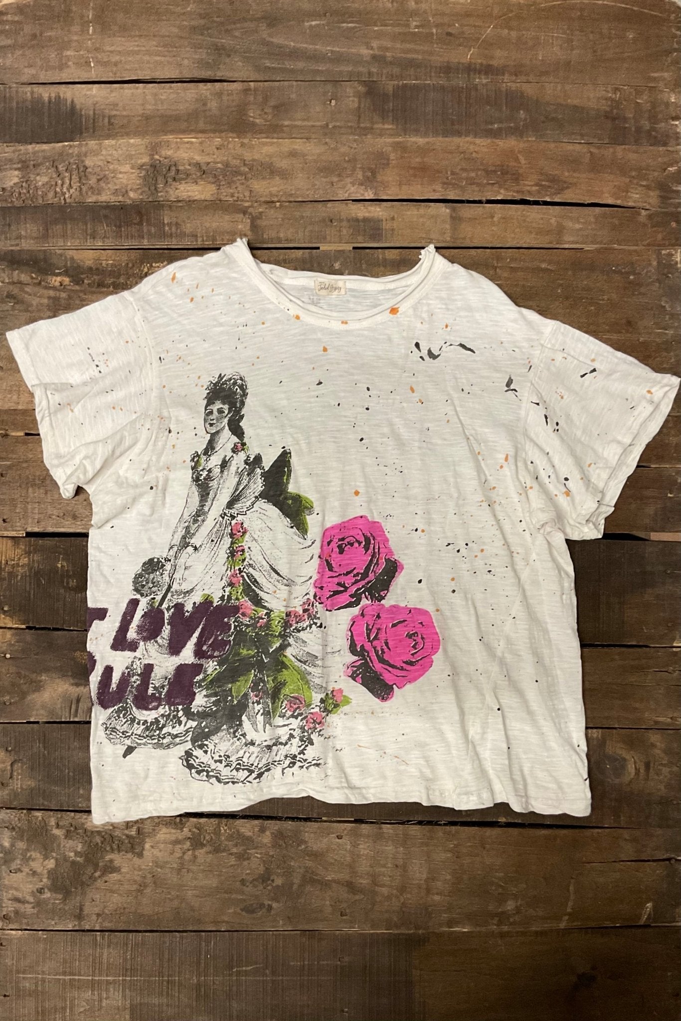 Worn & Weathered Tee - Love Rules - ivyandlavyboutique Jaded Gypsy