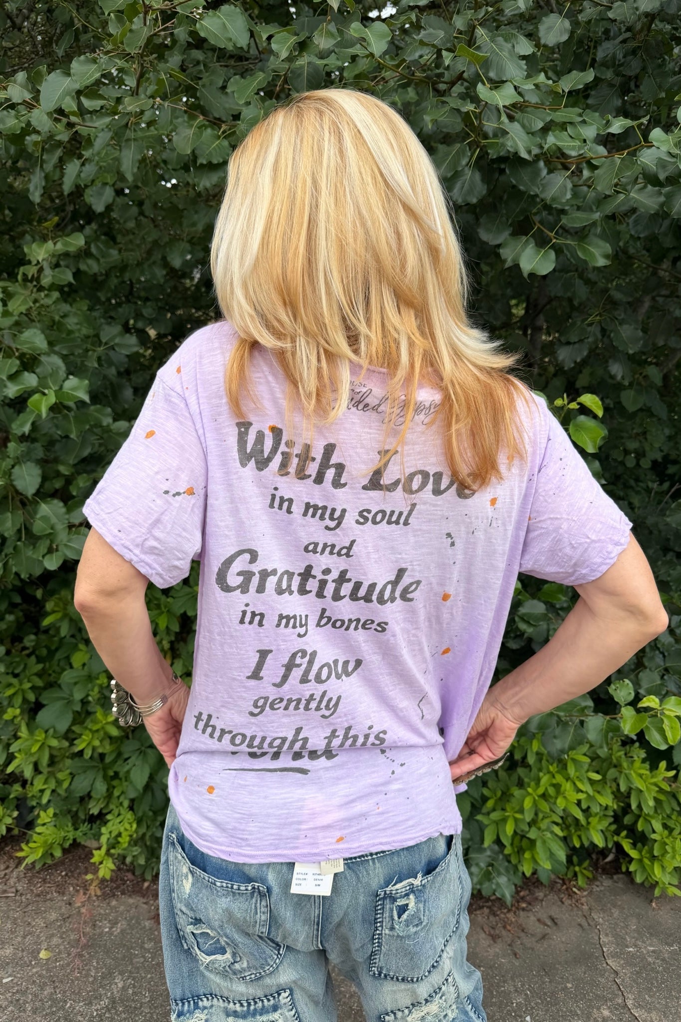 Worn & Weathered Tee - Moon Dust - ivyandlavyboutique Jaded Gypsy