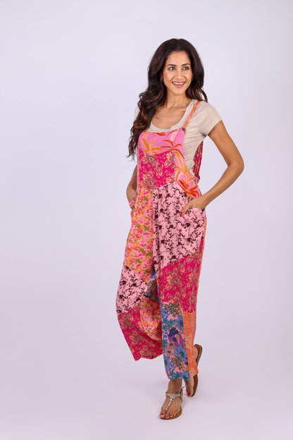 Rose Meadow Overall in Floral Patchwork