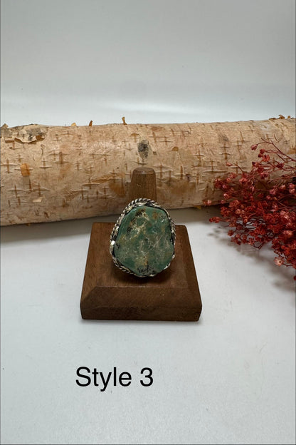 Lil Turquoise Chunk Stone Ring