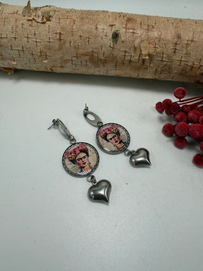 Frida And Heart Earrings 2