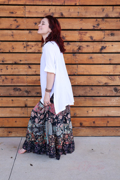 Jasmine High-Low Tunic Top in Mesh Linen