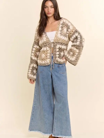 Cozy Wool Blend Knit Cardigan