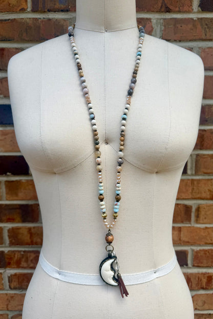 Moon or Star Beaded Necklace