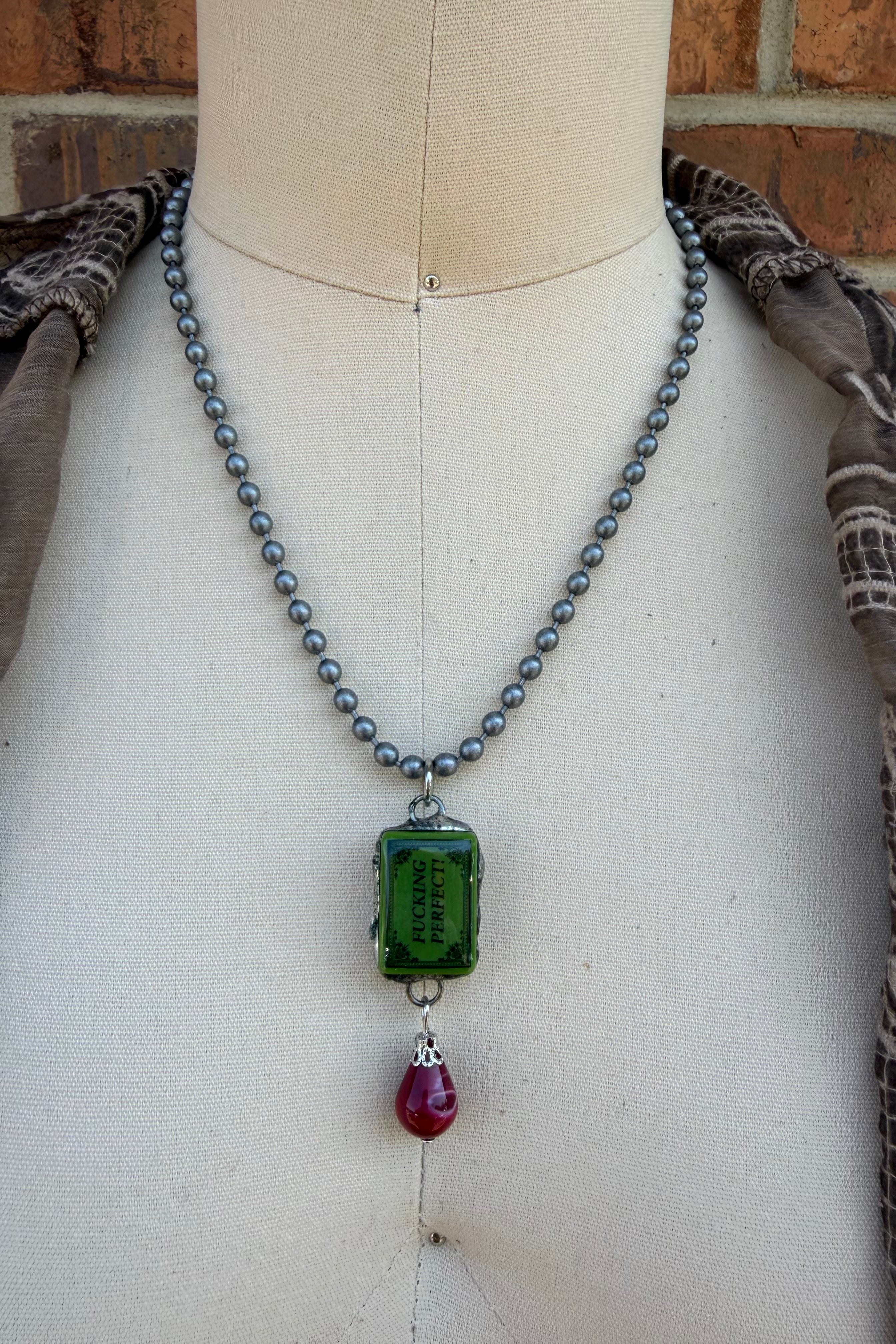 Sassy Mahjong Tile Necklace Style 8