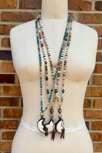 Moon or Star Beaded Necklace