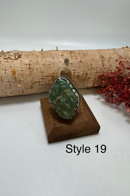 Lil Turquoise Chunk Stone Ring