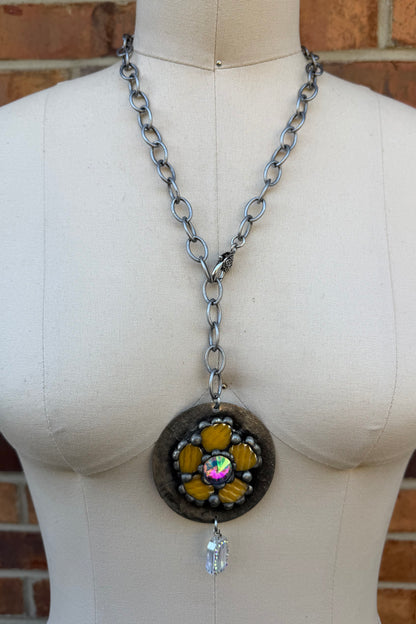 OOAK Flower Drop Necklace