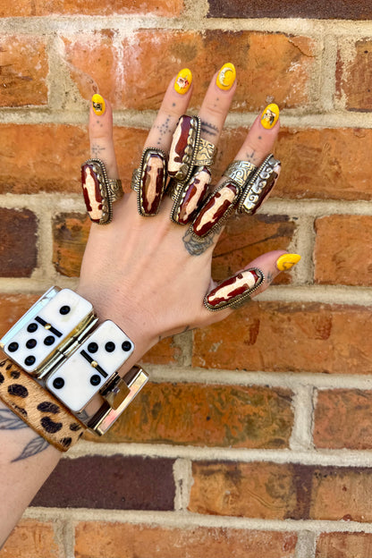 Abstract Stone Log Ring