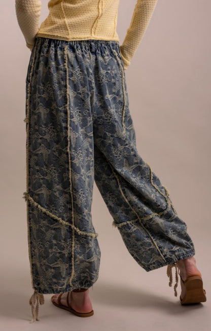 Butterfly Fly Away Denim Ballon Pant